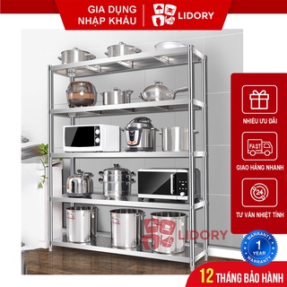 Kệ Inox Đa Năng Nhập Khẩu Nguyên Chiếc, Giá Inox 304 Sắp Xếp Đồ Đạc Bếp Sang Trọng, Chịu Lực 305KG MS: KINOX
