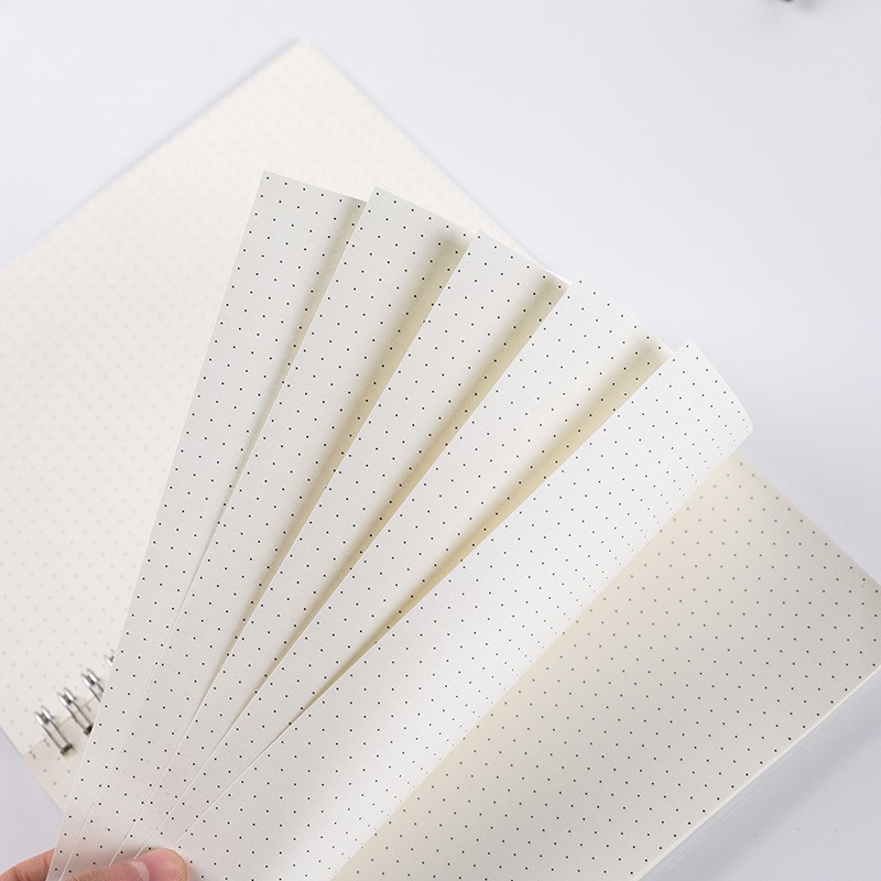 Sổ tay gáy xoắn lò xo B5_A5_A6 160 trang bìa trong suốt chống nước chất giấy siêu đẹp Bullet Journal