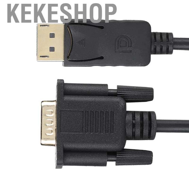 Kekeshop 1.8m HD 1080P DisplayPort DP to VGA Cable Converter Adapter for PC Laptop