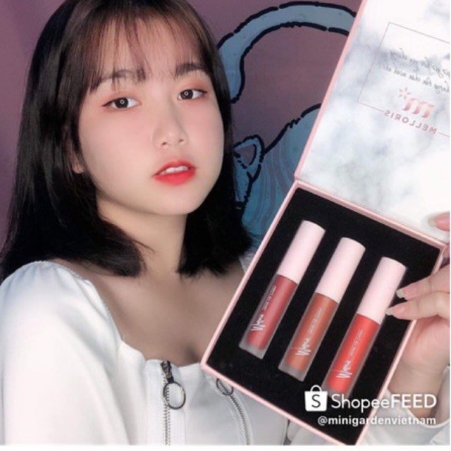 Set 3 Cây Son Kem Lì Melloris Chính Hãng Mềm Mịn, Không Chì, Không Khô Môi (Có Son Lẻ) | BigBuy360 - bigbuy360.vn