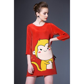 Đầm suông gân nhúng KL10016
