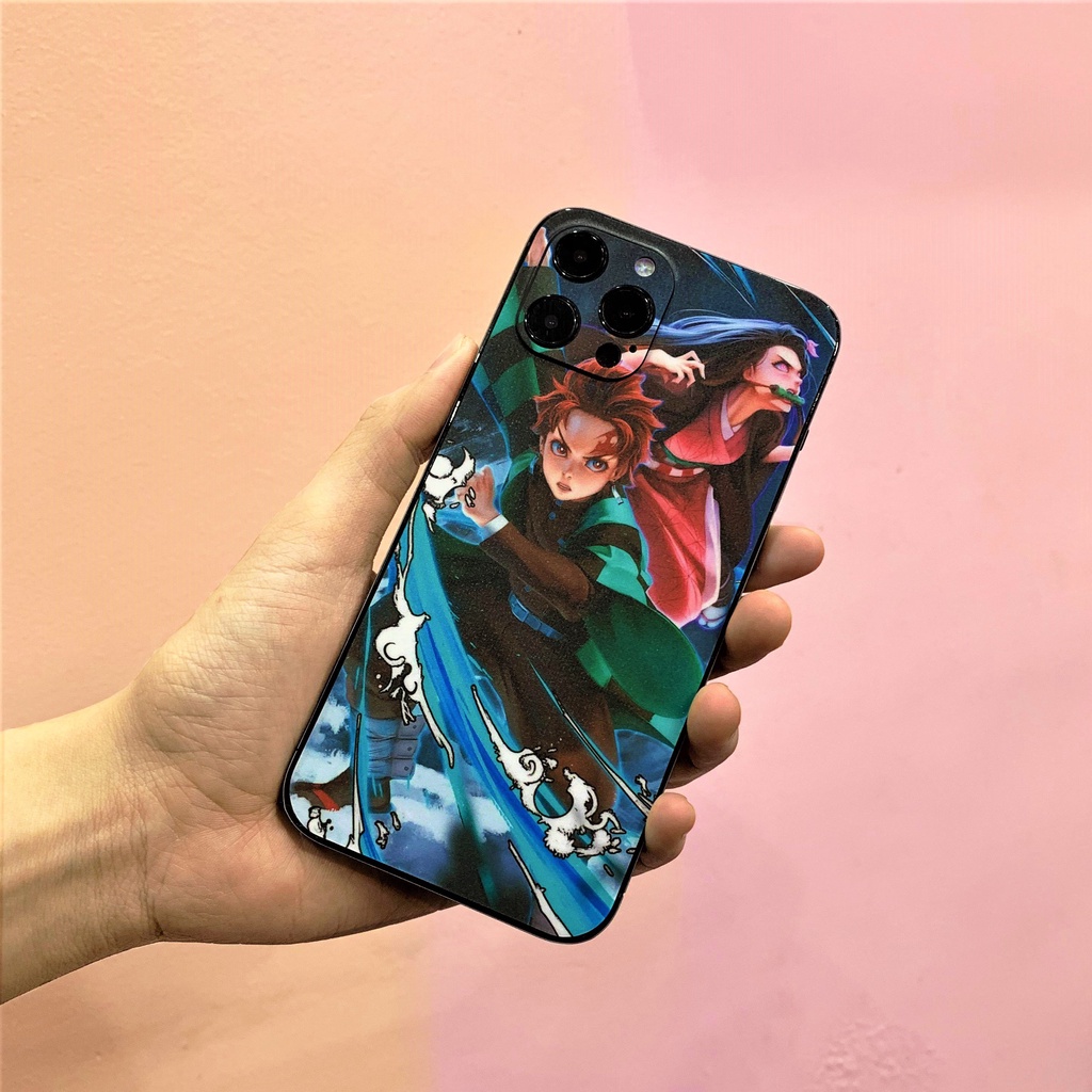 Miếng Dán Skin Điện Thoại Kimetsu no Yaiba Cho Iphone 6/ 7/ 8/ X/ XS/ 11/ 11 Pro Max Và Các Dòng Máy Android