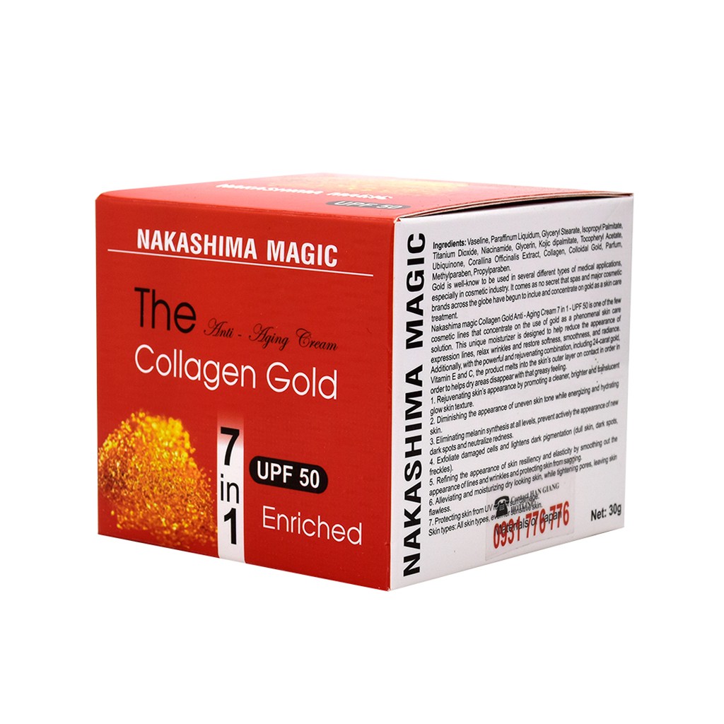 [Chính hãng - Date mới] Kem ngừa lão hóa Nakashima Magic Collagen Gold 7in1 30g