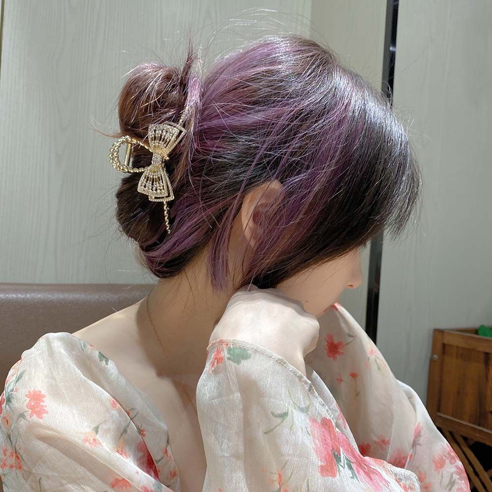 Kẹp tóc hình nơ bằng kim loại phong cách Hàn Quốc thời trang cho nữ