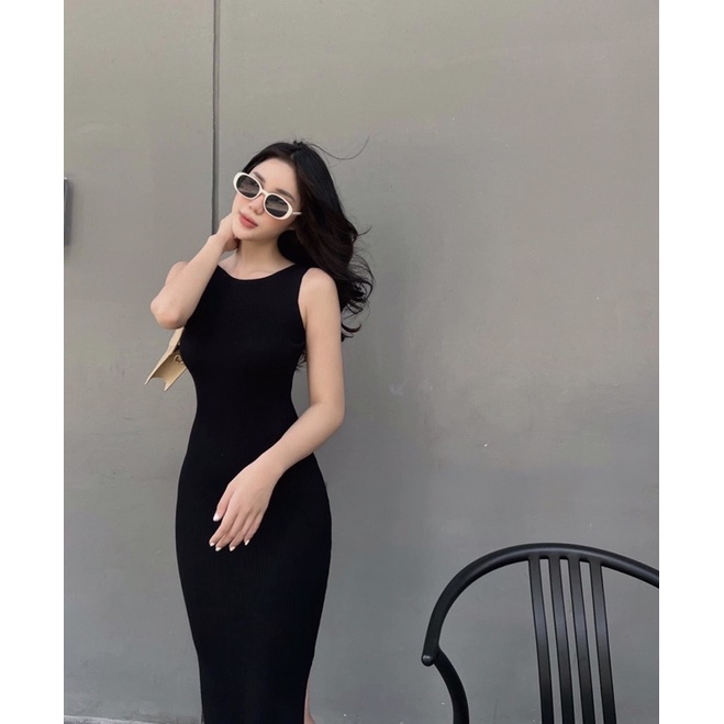 Váy body sát nách xoắn lưng sang chảnh, sexy