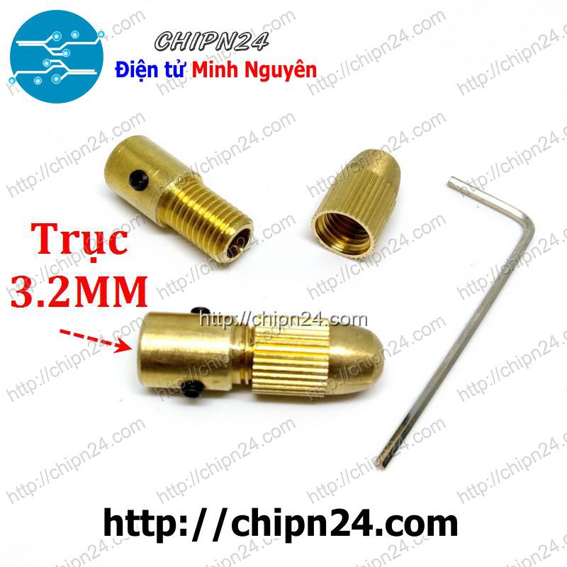 [1 CÁI] (KG1) Đầu kẹp mũi khoan Đa Năng Trục 3.2MM (Tặng 1 Cây M3 Mở Lục Giác)