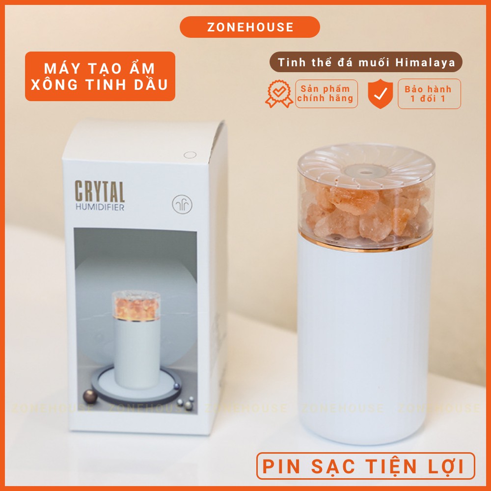 Đèn xông tinh dầu đá muối hồng Himalaya hương thơm tự nhiên, làm sạch không khí, khử mùi hiệu quả