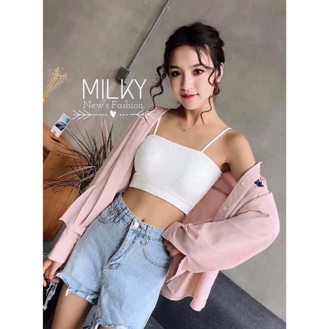 Áo bra gân cotton siêu xinh | BigBuy360 - bigbuy360.vn