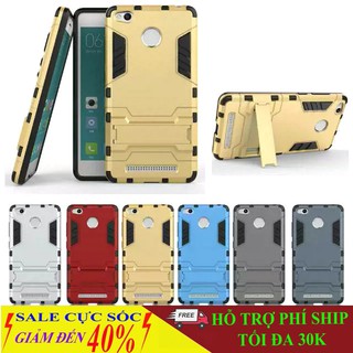 Ốp lưng Xiaomi Redmi 3s, Redmi 3 Pro chống sốc Iron man có chân dựng máy