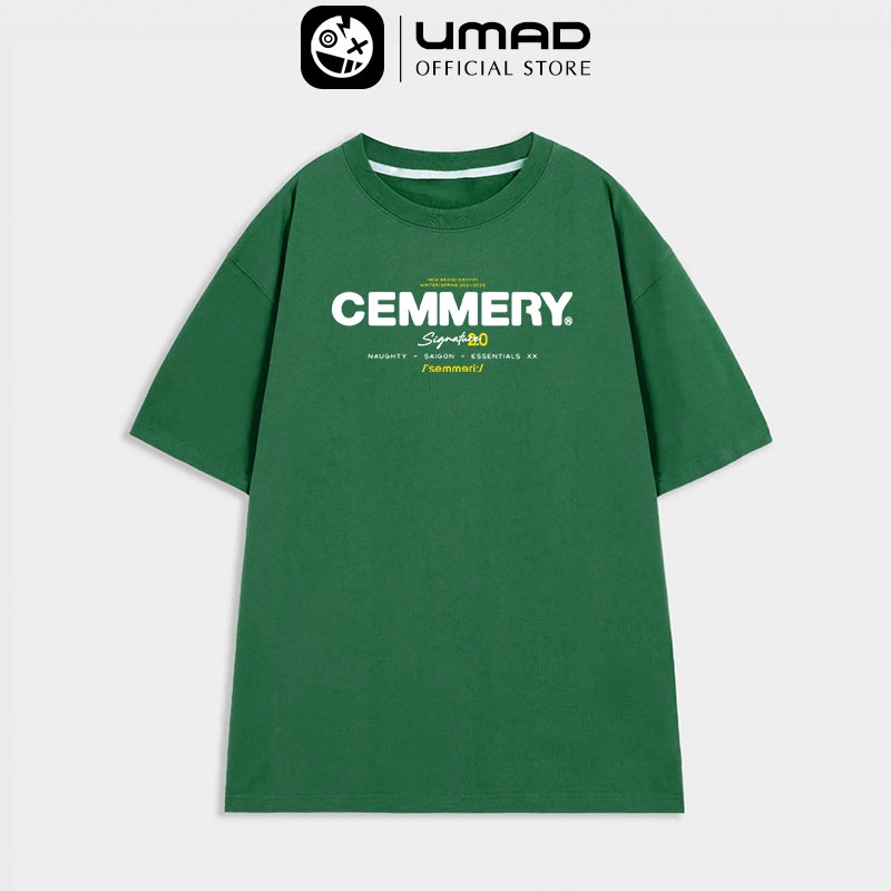 Áo Thun Oversize UMAD mẫu CEMMERY  Unisex form rộng tay lỡ Ulzzang năng động nhiều màu cá tính hot trend