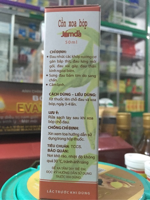 Cồn xoa bóp Jamda