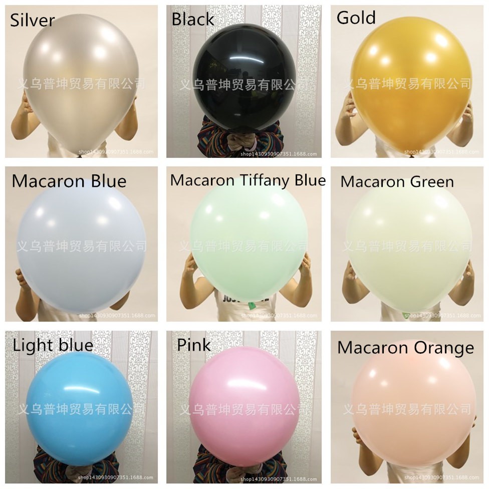 Bong bóng cao su màu macaron xinh xắn 18 inch trang trí tiệc cưới sinh nhật