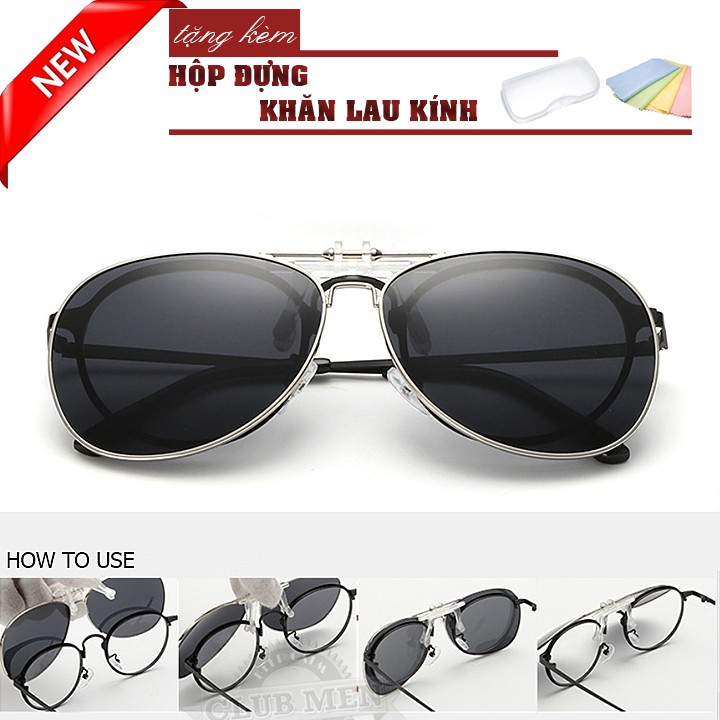 KÍNH RÂM KẸP GỌNG TRÒN (Tặng kèm hộp + Khăn lau)