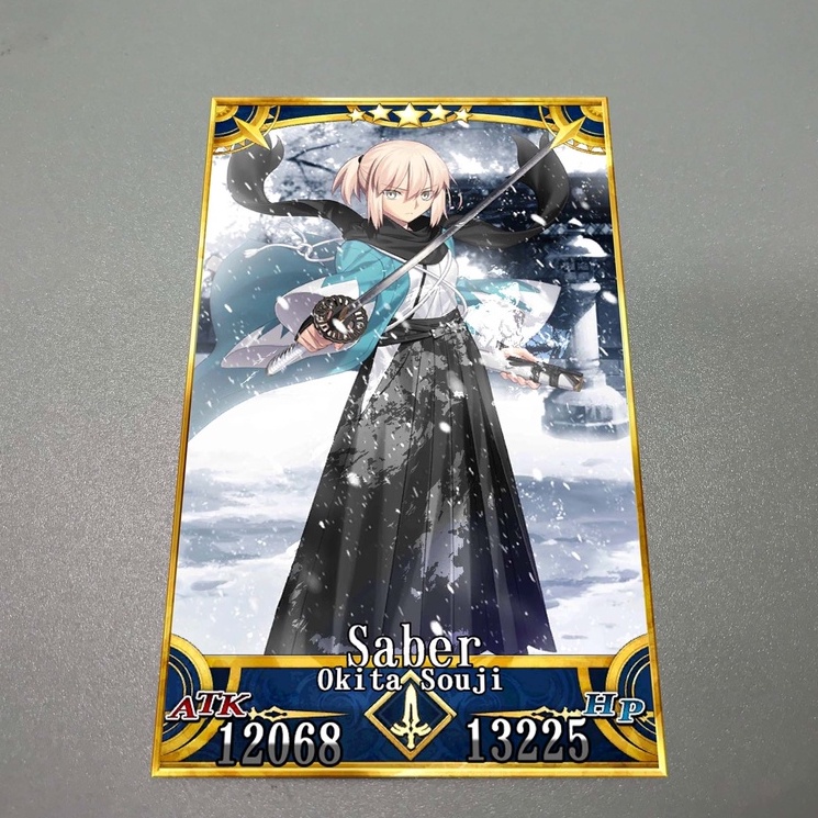 Thẻ bài sưu tầm custom card Fate Grand Order FGO Okita Souji