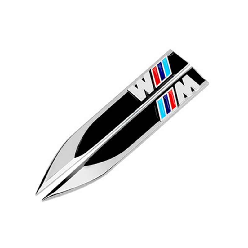 FENDER Bộ 2 Miếng Dán Trang Trí Tấm Chắn Bùn 3D Bằng Kim Loại Dành Cho Xe Hơi BMW E60 E90 E84 F10 F30 F20 G20 G30 F48 F15 F25