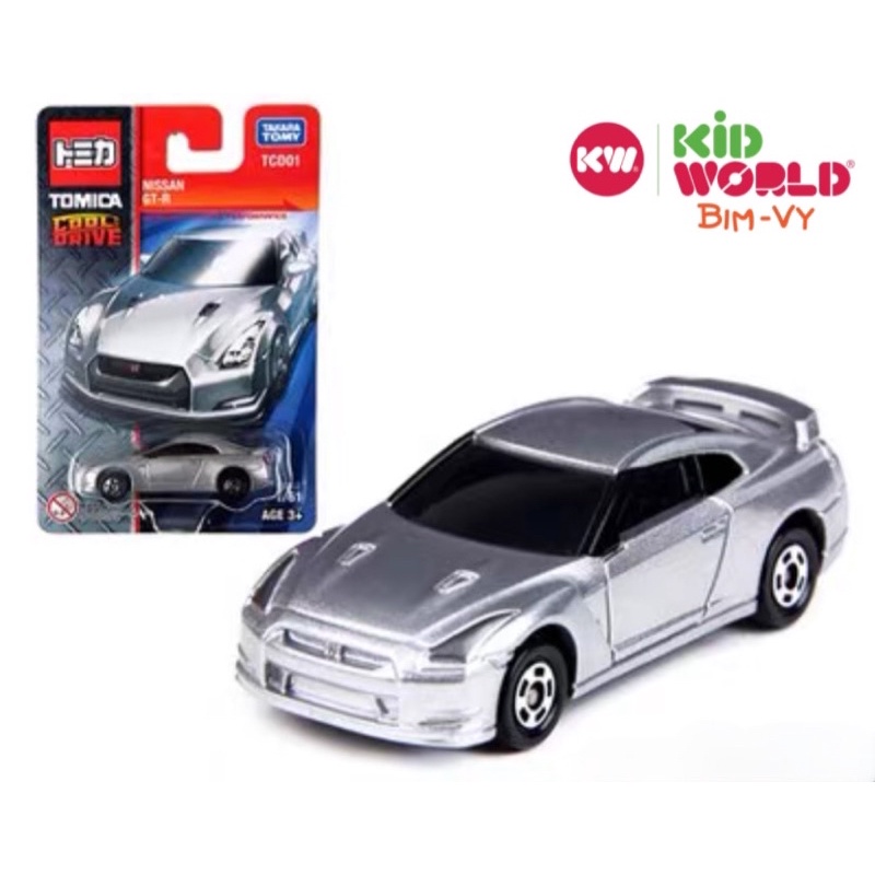 Xe mô hình Tomica Card Cool Drive Nissan GT-R TCD01. Made in China. Tỷ lệ 1:64.