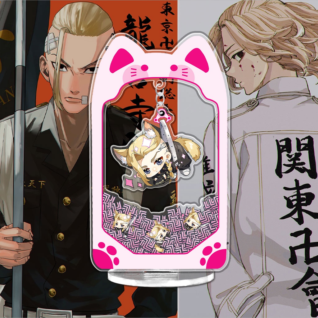 Mô hình gắp thú bông Tokyo Revengers standee chibi các nhân vật Mikey Draken  kèm theo móc khóa 15cm phụ kiện HM Decor
