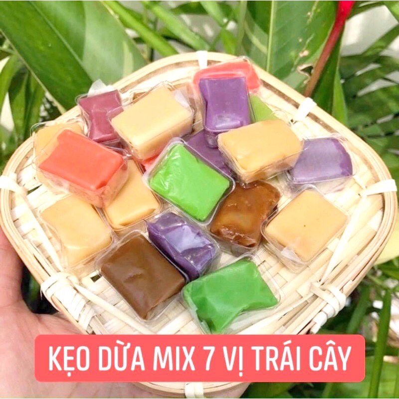 KẸO DỪA NON CUỘN ĐẬU PHỘNG BÁNH TRÁNG BẾN TRE ĐỦ VỊ 500G