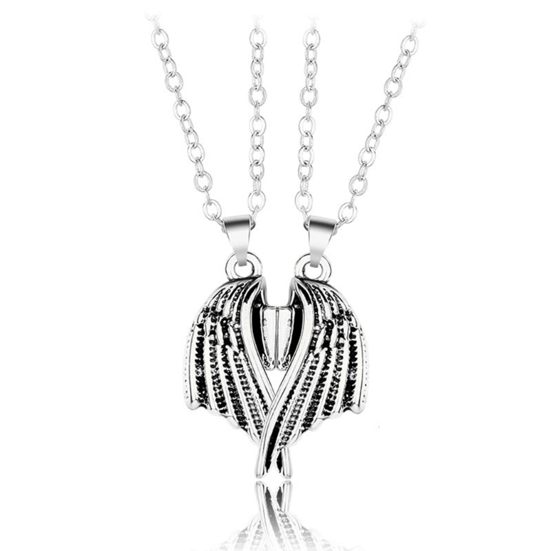 Vòng cổ mặt hình đôi cánh thiên thần có nam châm dành cho cặp đôi bạn trai bạn gái