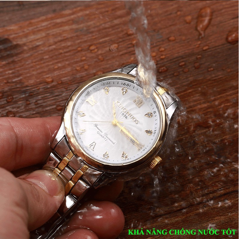 Đồng hồ nam, chính hãng Kingnuos dây thép không gỉ, size 40mm,mặt chống trầy xước,chống nước tốt, sang trọng và nam tính
