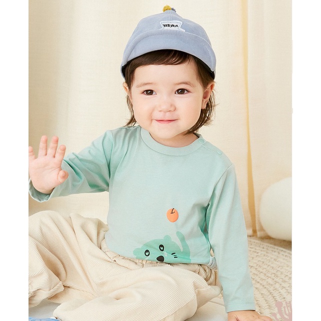 (0-3 tuổi) Áo phông dài tay bé trai hãng BALABALA 200321100101 mềm mịn, đáng yêu