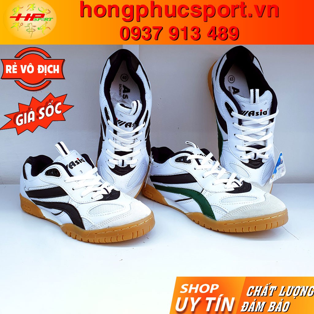 Giày cầu lông Asia, giày bóng chuyền Asia MCS02 trắng dùng cho các hoạt động thể thao chạy bộ, thể dục, dã ngoại