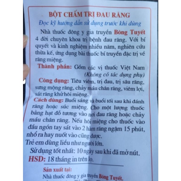 Ngừa sâu răng, sưng mộng răng,v lợi , khử hôi miệng