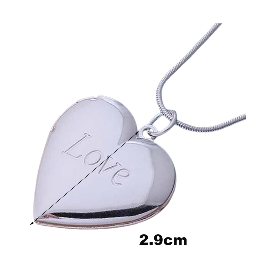 Dây chuyền mạ bạc mặt khung hình trái tim