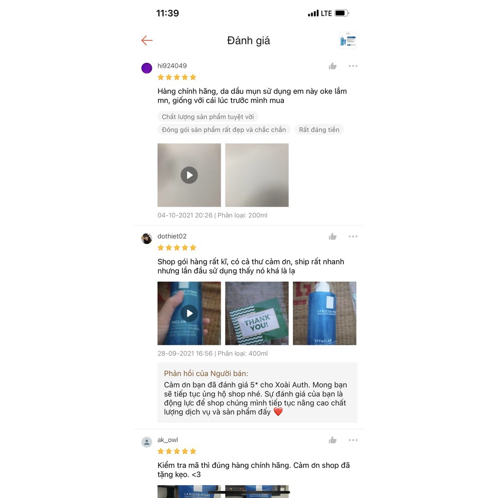 Sữa Rửa Mặt La RoChe Posay Effaclar Dành Cho Da Dầu Mụn, Nhạy Cảm - Hàng Chính Hãng Tem Bill Đầy Đủ | BigBuy360 - bigbuy360.vn