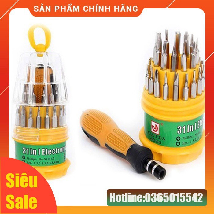 Bộ Tua Vít Tròn 31 Đầu Kim Loại Bền - Nhỏ Gọn Đa Năng - Sử Dụng Thuận Lợi - Bảo Hành 3 Tháng