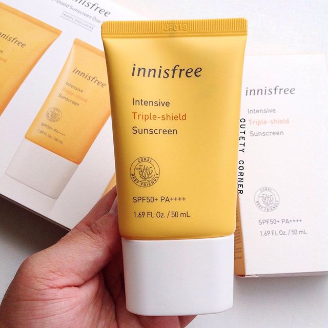 Kem chống nắng chống trôi, điều chỉnh tông da Innisfree Intensive Triple Shield Sunscreen SPF 50+ PA+++ 50ml