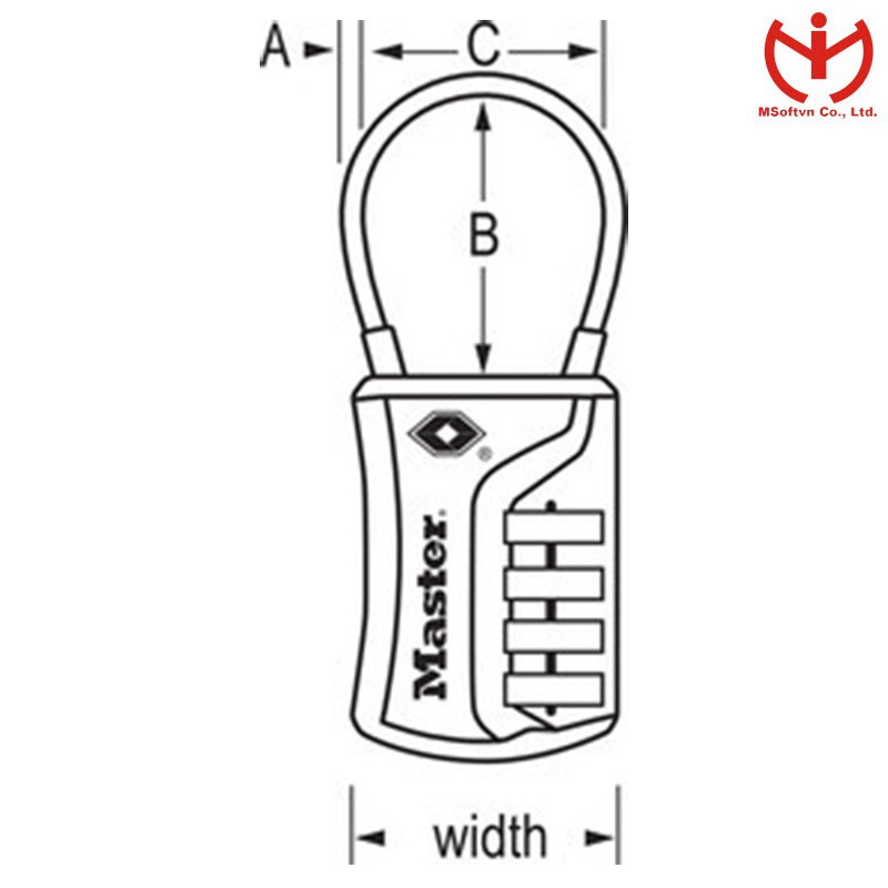 Khóa số Master Lock 4697 D khóa vali hành lý - MSOFT