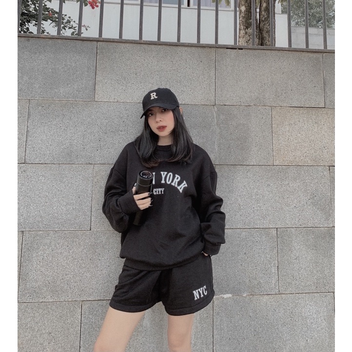 Set Nỉ Sweater Quần Short “NEW YORK” - THELETY.25