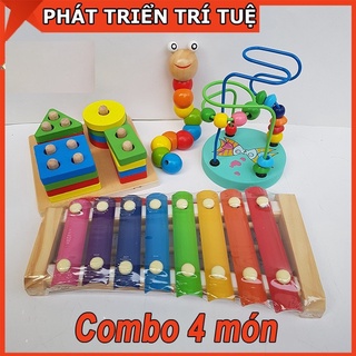 Combo 4 món đồ chơi phát triển trí tuệ cho bé