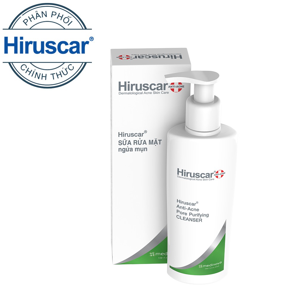 Sữa rửa mặt ngừa mụn Hiruscar Anti-Acne Cleanser 100ml