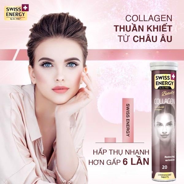 Viên uống bảo Vệ Sức Khỏe Làm Đẹp Da, Ngăn Lão Hóa Swiss Energy Collagen (20 viên/ tube)