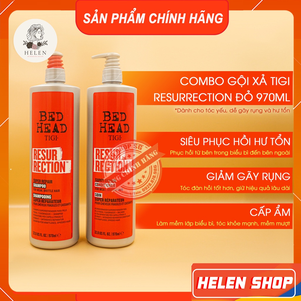 Lẻ Chai Dầu Gội Hoặc Dầu Xả TIGI BED HEAD Đỏ 400970ML | Phục Hồi Tóc Khô Xơ, Hư Tổn