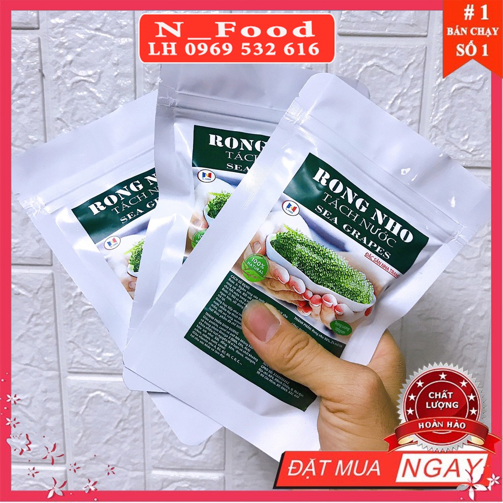 [Mã 77FMCGSALE1 giảm 10% đơn 250K] Rong Nho Tách Nước Gói 100gram - Rong Nho biển - Công Nghệ Tách nước Nhật Bản | BigBuy360 - bigbuy360.vn