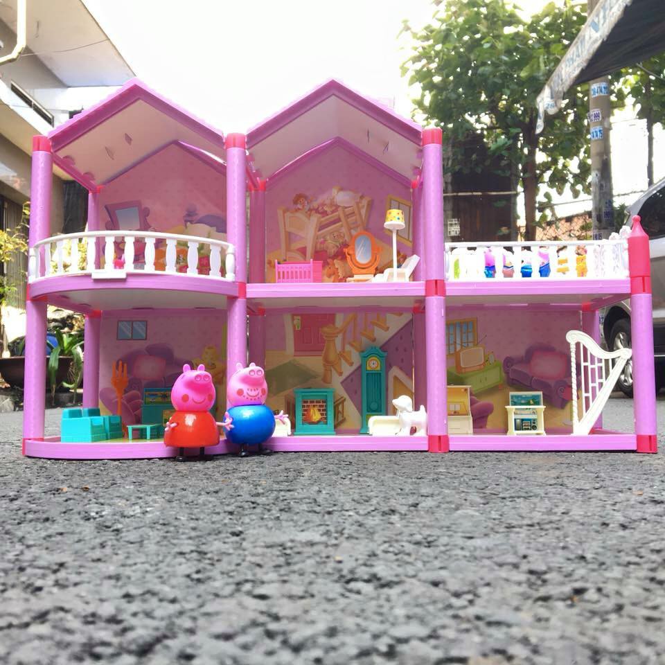 Mô Hình Nhà Búp Bê Cỡ Lớn Đồ Chơi Barbie Cho Bé