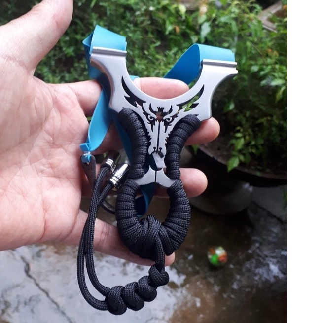 Ná cao su mặt sói CNC quấn dù + kèm 2 bộ dây