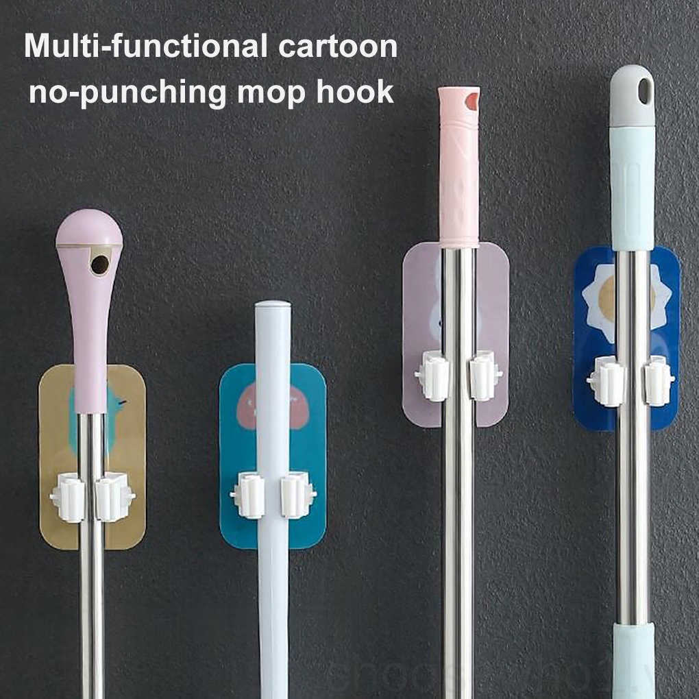 Móc treo cây lau nhà gắn tường họa tiết hoạt hình