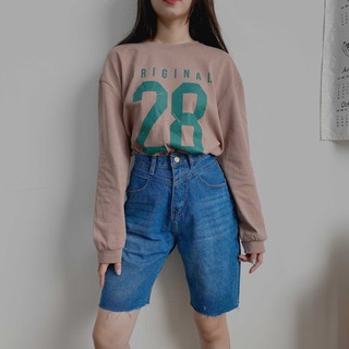 Quần shorts ngố jeans viền đai cap cao nữ ulzzang VM Shop 20LJU11TD3001