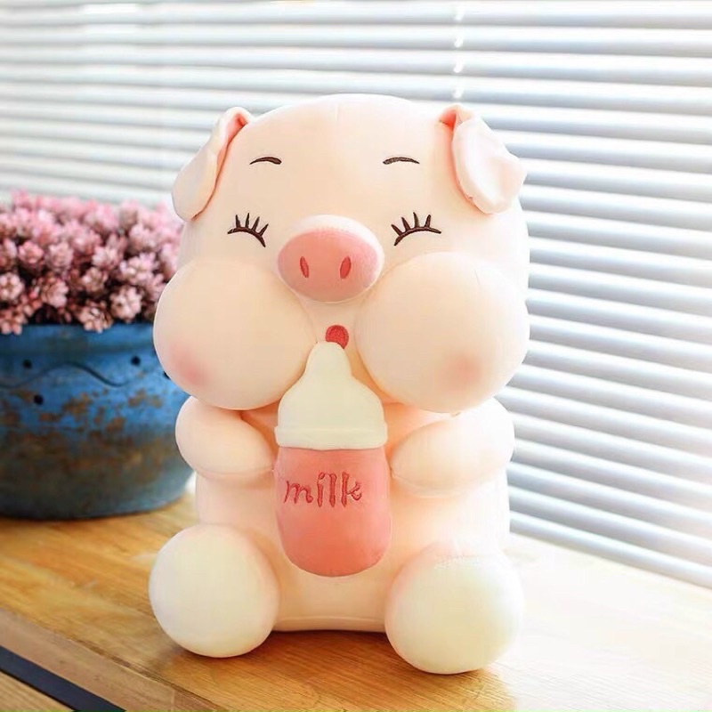 Gấu Bông Heo Sữa Bú Bình Nhập Khẩu Siêu CUTE