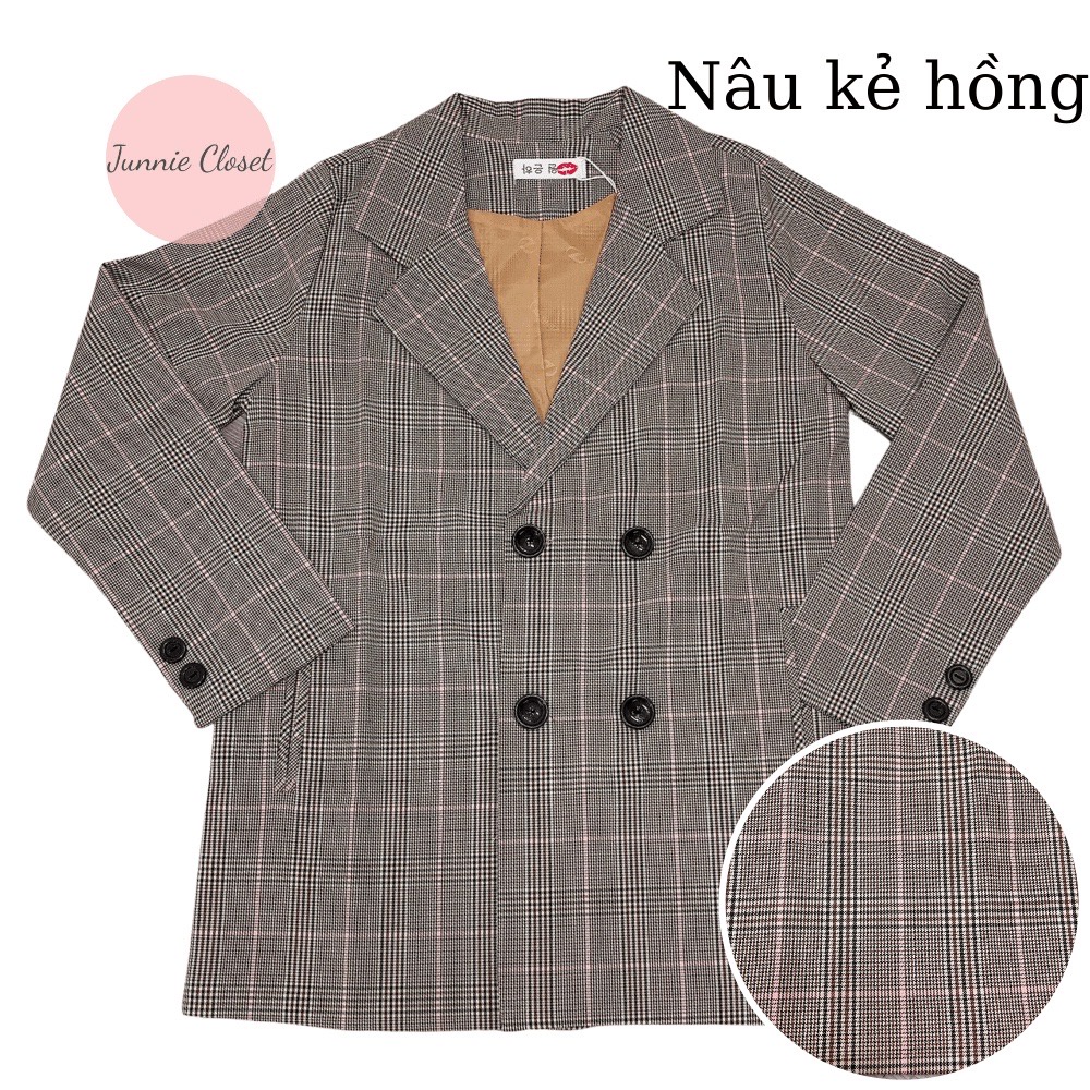 Áo khoác vest nữ blazer  cao cấp hàng thiết kế Hàn Quốc túi đứng Junnie Closet