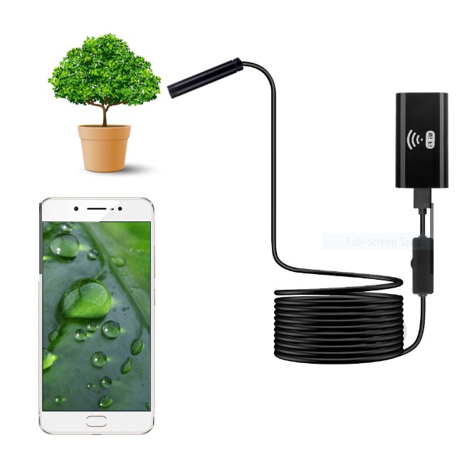 Camera nội soi chống nước kết nối wifi 8mm cổng USB