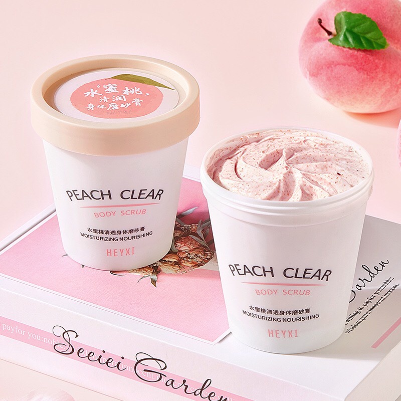 Tẩy da chết vị Đào toàn thân HEYXI Peach Clear Body Scrub - xilin house