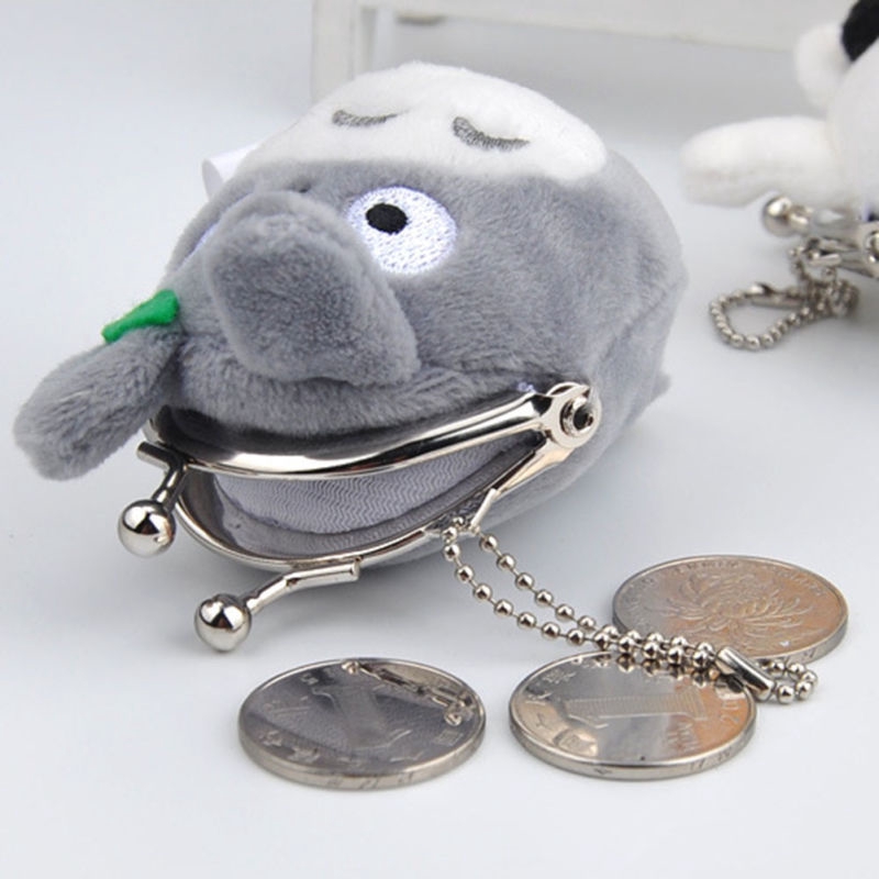 Móc chìa khóa mặt hình ví Totoro nhồi bông đáng yêu