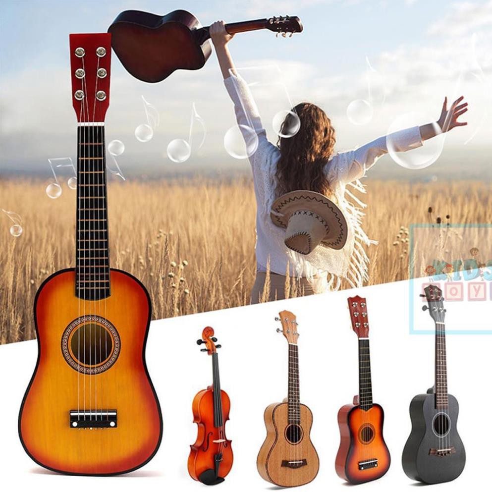 Freeship Đàn ukulele mini, đàn guitar mini cho bé tặng kèm vỏ đựng Giá Tốt