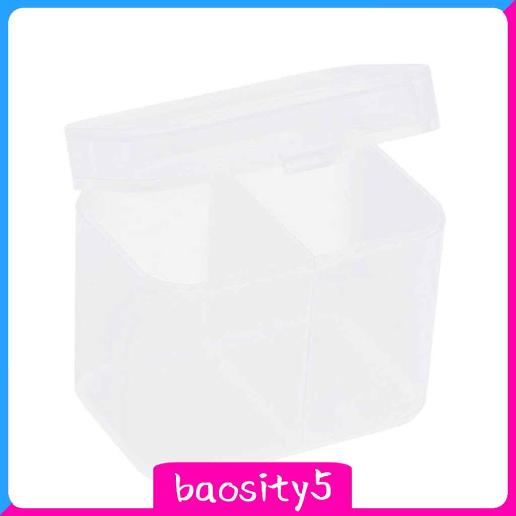 [Hàng mới về] Hộp Thiết Kế 2 Ngăn Dùng Để Đựng Bông Tẩy Trang/Mỹ Phẩm/Tăm Bông Tiện Lợi | BigBuy360 - bigbuy360.vn