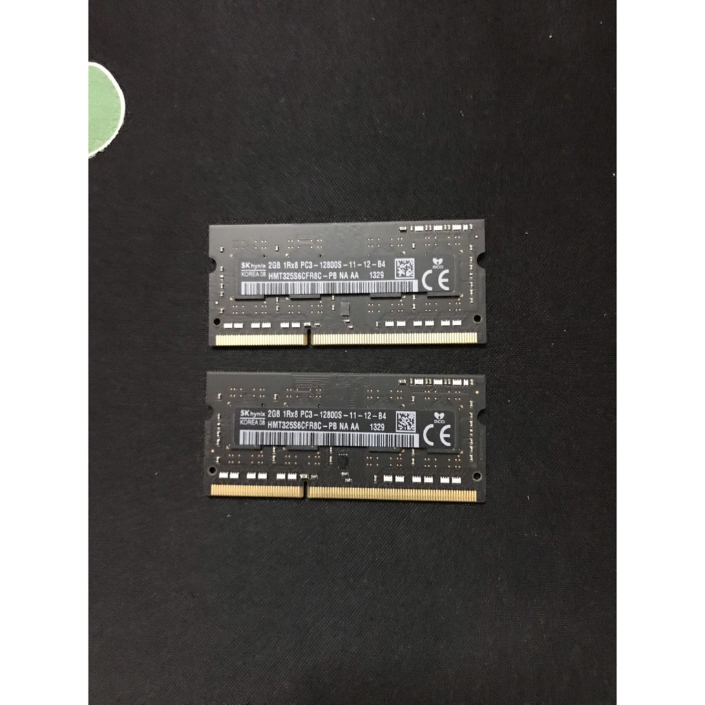 Ram Laptop Hynix 2 thanh 2GB PC3 1600 Mhz tháo máy Imac 1 cặp đã test nhé